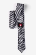 Black Blair Houndstooth Skinny Tie Photo (2)