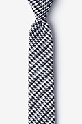 Black Blair Houndstooth Skinny Tie Photo (0)