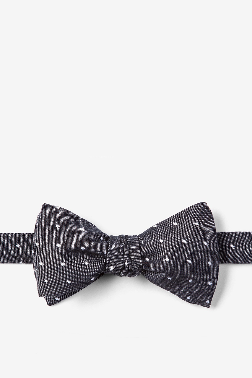 Huntington Polka Dots Butterfly Bow Tie | Black Cotton | Ties.com