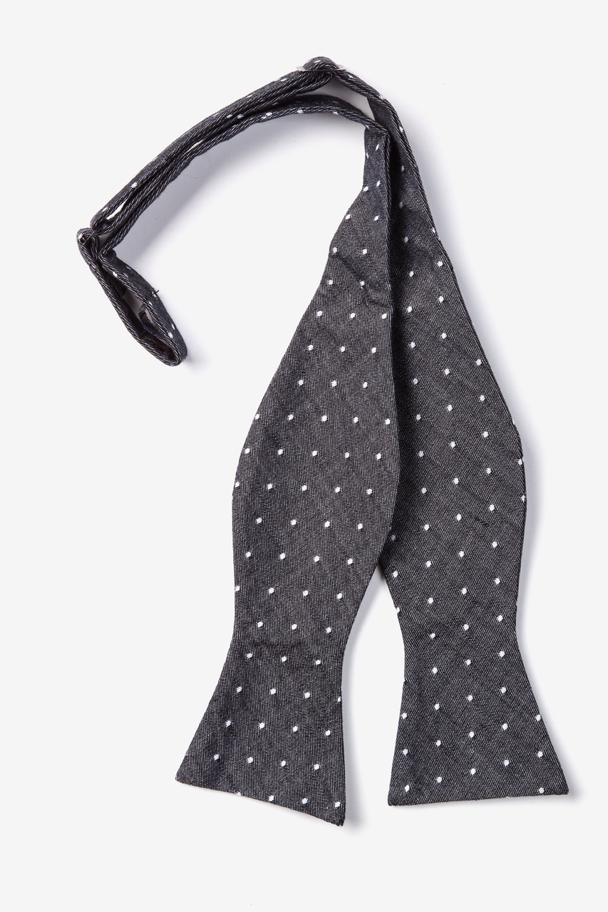 Black Huntington Polka Dots Self-Tie Bow Tie Photo (1)