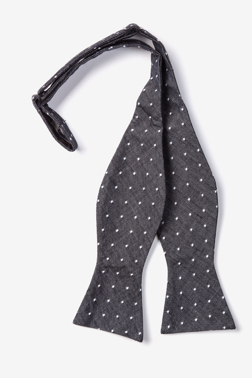 Huntington Polka Dots Butterfly Bow Tie | Black Cotton | Ties.com