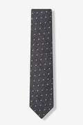Black Huntington Polka Dots Skinny Tie Photo (0)