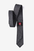 Black Huntington Polka Dots Skinny Tie Photo (1)