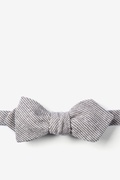 Black Northrup Stripe Diamond Tip Bow Tie Photo (0)