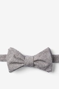 Black Northrup Stripe Self-Tie Bow Tie Photo (0)