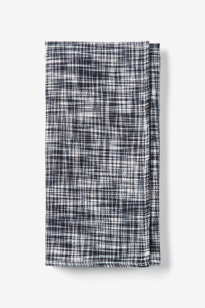 Black Cotton Shah Pocket Square