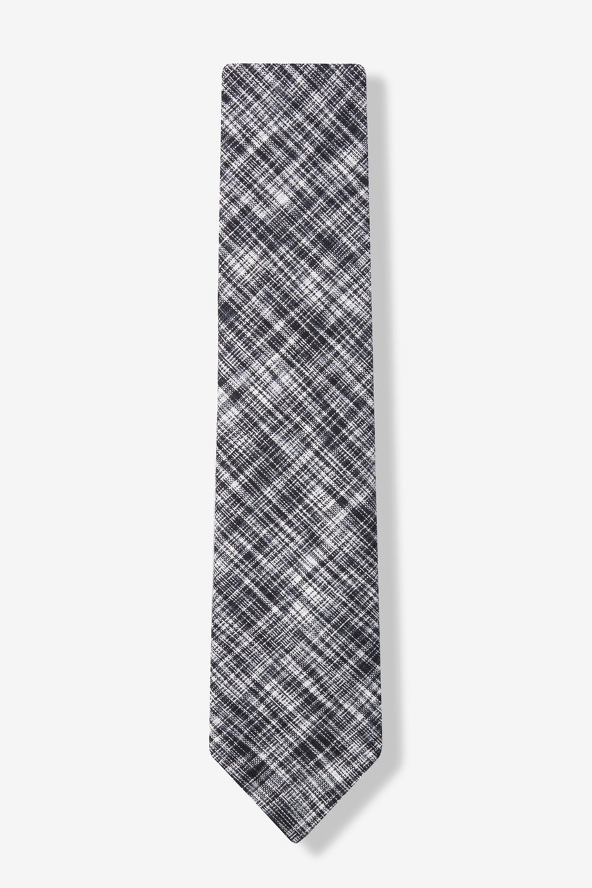 Black Cotton Shah Skinny Tie | Ties.com