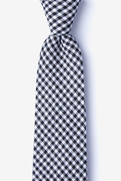 Black Cotton Chardon Tie