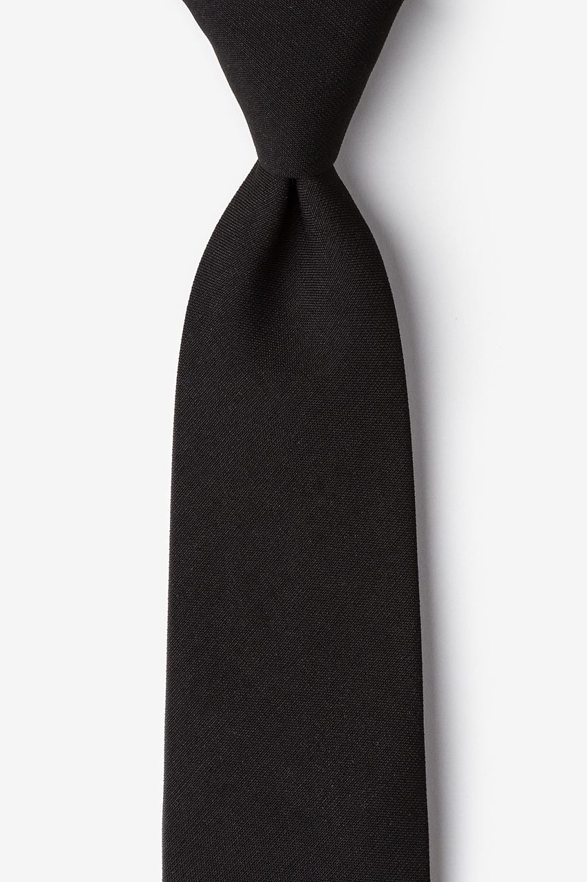 Black Cotton Denver Extra Long Tie | Ties.com