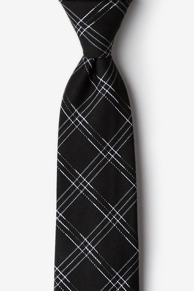 Black Cotton Escondido Extra Long Tie