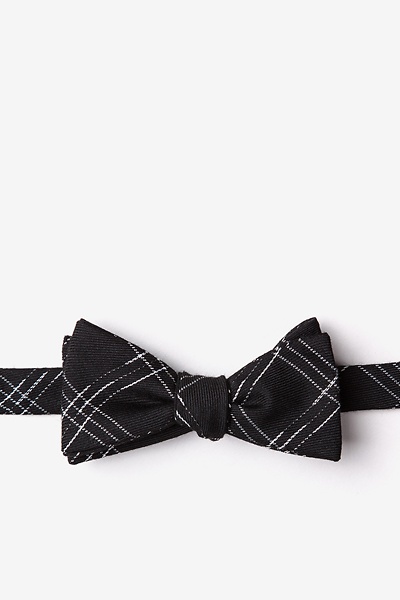 Black Cotton Escondido Skinny Bow Tie