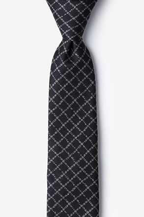 _Glendale Black Skinny Tie_