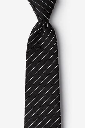 _Lewisville Black Extra Long Tie_