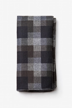 Richland Black Pocket Square