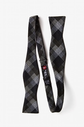 Black Cotton Glendale Diamond Tip Bow Tie