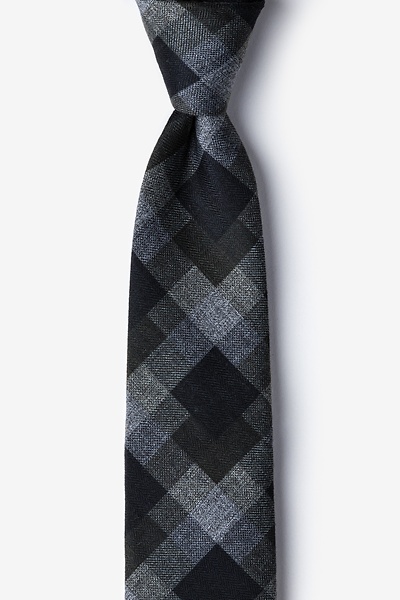 Black Cotton Richland Skinny Tie