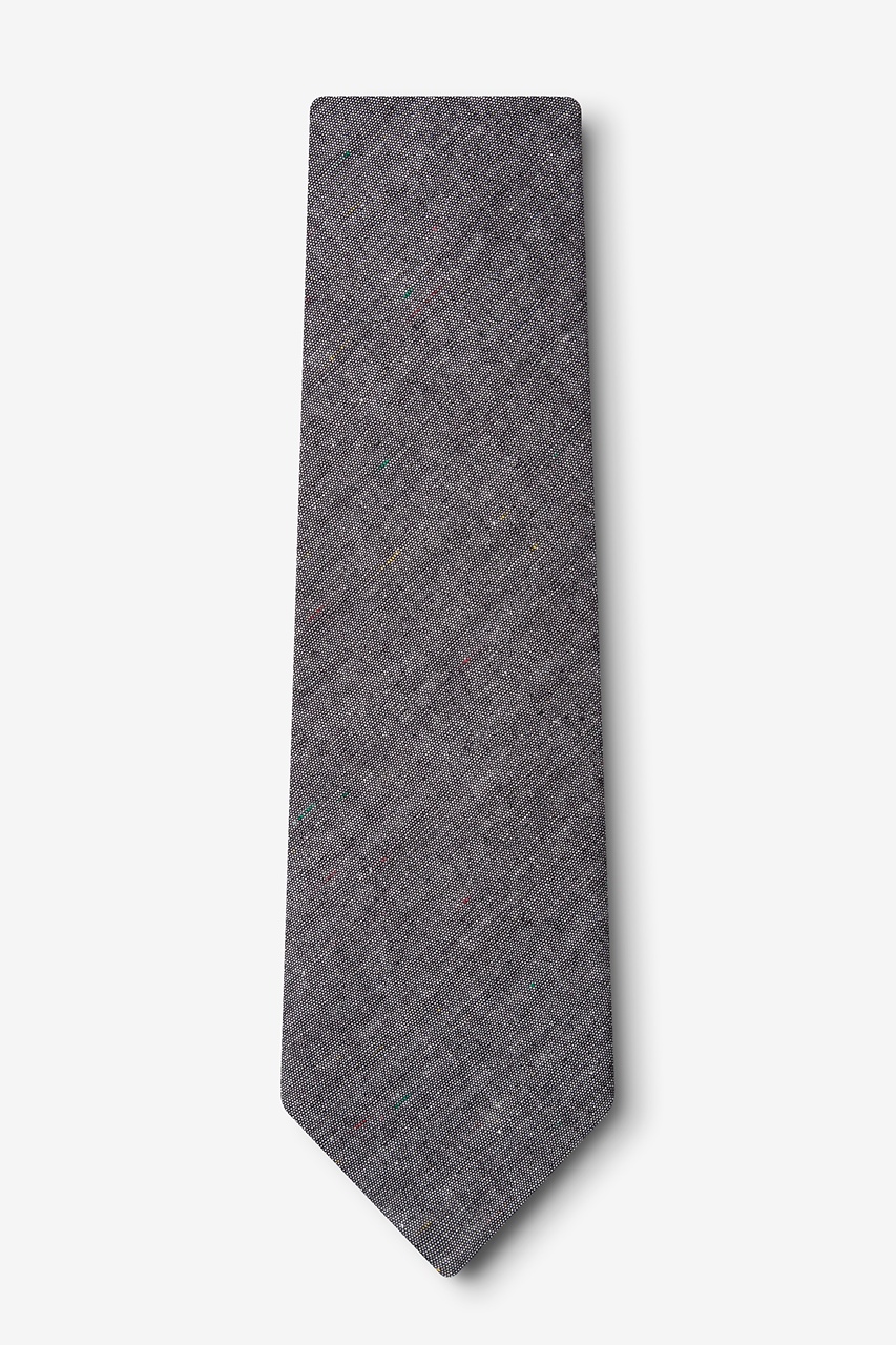 Black Cotton Teague Extra Long Tie | Ties.com