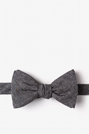 Teague Black Self-Tie Bow Tie