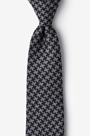 _Tempe Black Extra Long Tie_