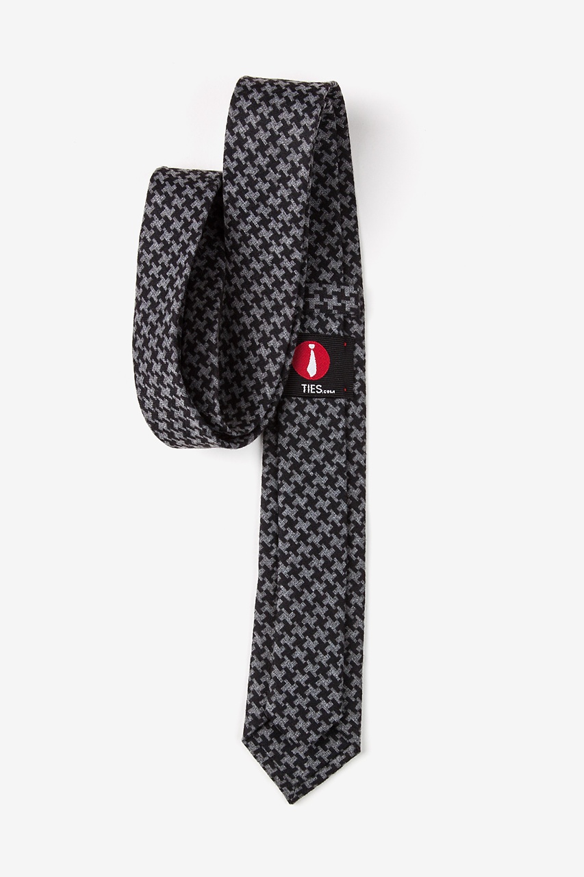 Black Cotton Tempe Skinny Tie | Ties.com