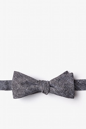 _Wortham Black Skinny Bow Tie_