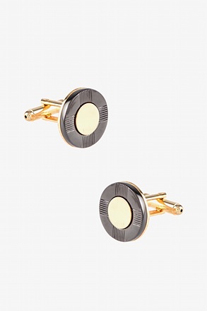 _Life Saver Black Gold Cufflinks_