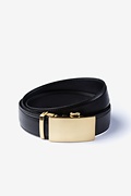 Premium Leather Micro-Fit Slide Black Belt Photo (0)