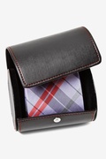 Leatherette Gift Roll Black Tie Case Photo (1)