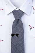 Aviator Sunglasses Black Tie Bar Photo (2)