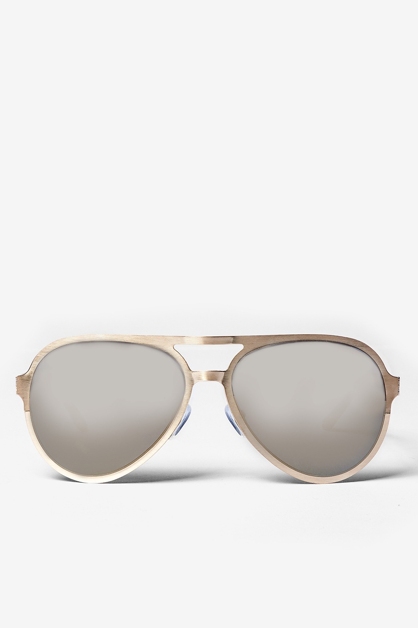 Black Metal Houston Aviator Sunglasses