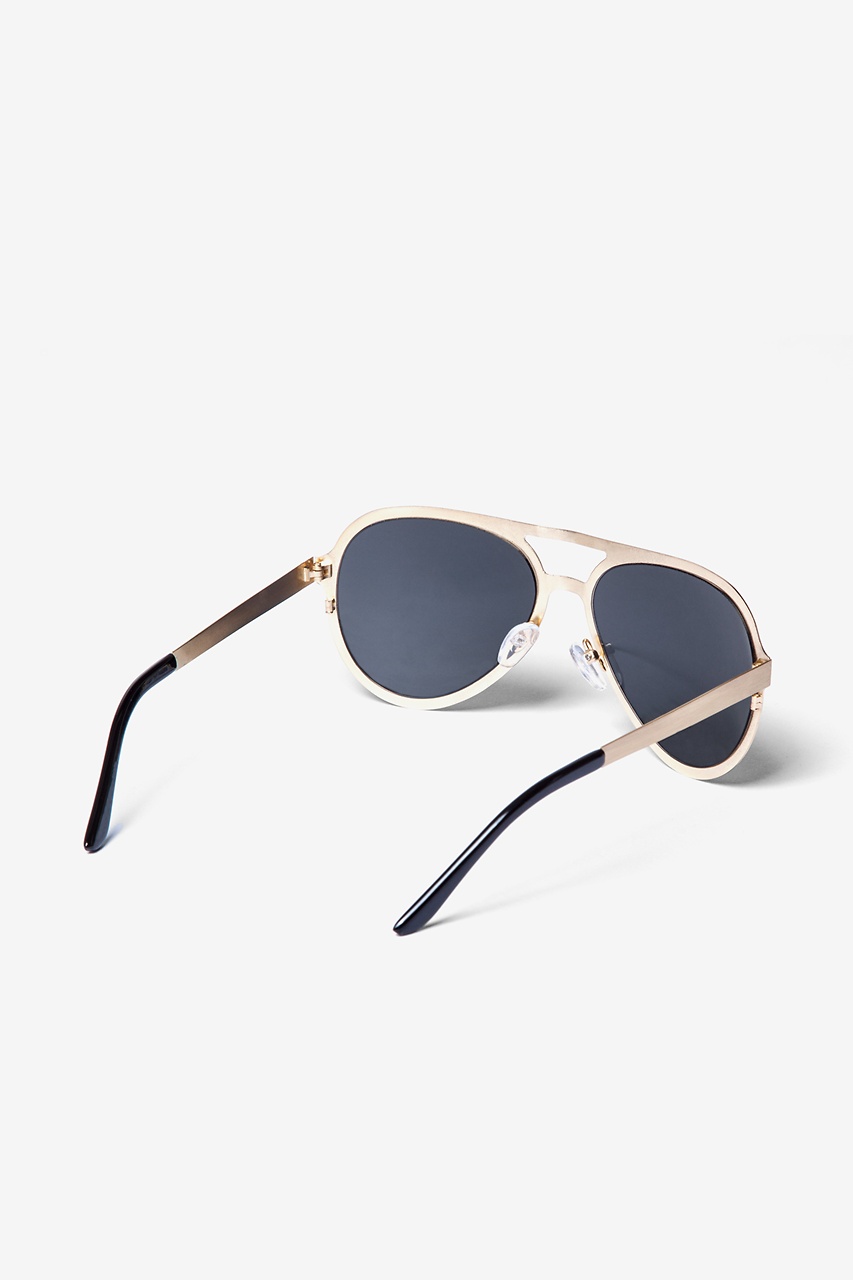 Black Metal Houston Aviator Sunglasses