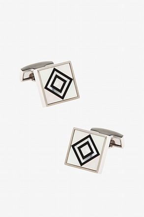 _Central Focus Black Cufflinks_