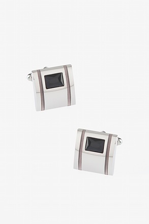 Jameson Gem Square Black Cufflinks