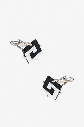 _Mother of Pearl Black Cufflinks_