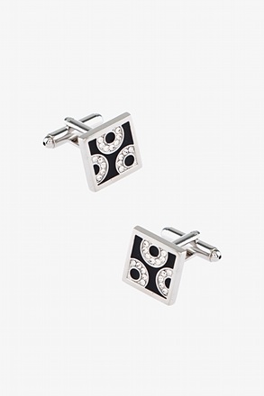 Square Regal Black Cufflinks