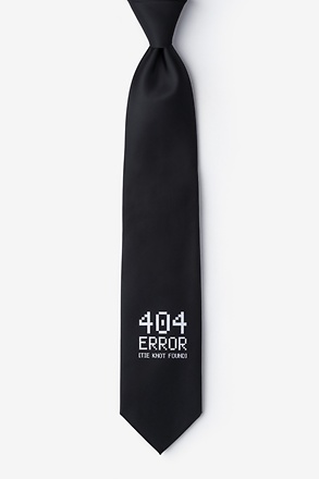 404 ERROR Black Extra Long Tie