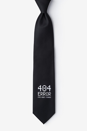 _404 ERROR Black Extra Long Tie_