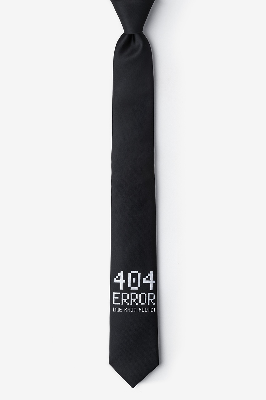 404 ERROR Black Skinny Tie Photo (0)