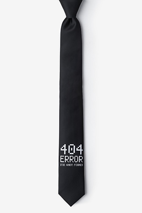 404 ERROR Black Skinny Tie