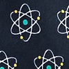 Black Microfiber Atomic Nucleus Extra Long Tie