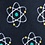Black Microfiber Atomic Nucleus Extra Long Tie