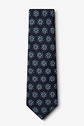 Atomic Nucleus Black Extra Long Tie Photo (1)