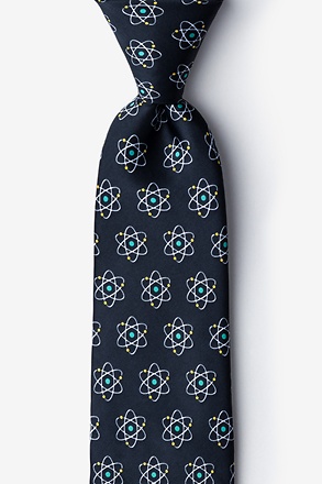 Atomic Nucleus Black Extra Long Tie