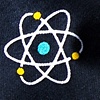 Black Microfiber Atomic Nucleus Self-Tie Bow Tie