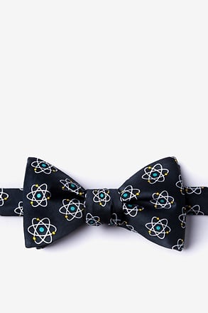Atomic Nucleus Black Self-Tie Bow Tie