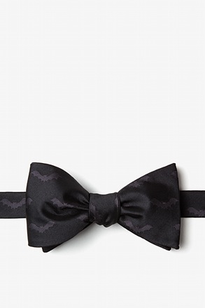 Bats Black Self-Tie Bow Tie