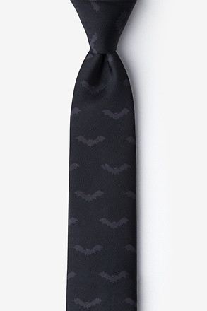 _Bats Black Skinny Tie_