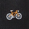 Black Microfiber Bicycles Extra Long Tie