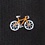 Black Microfiber Bicycles Extra Long Tie