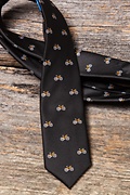 Bicycles Black Skinny Tie Photo (2)